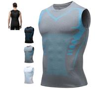 2026 New V2 Compression Vest V Boost Shape Wear Men Sleeveless Feel The Power of Confidence Posture Corrector Tank Top (Grey,L)