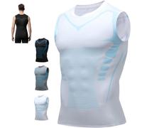 2026 New V2 Compression Vest V Boost Shape Wear Men Sleeveless Feel The Power of Confidence Posture Corrector Tank Top (White,L)