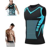 2026 New Version Ionic Shaping Sleeveless Shirt - Tourmaline Posture Corrector Vest for Men, Body Shaper Vest, Muscle Memory Support Straightener for Men Build a Toned Body (Black, 6XL)