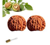 2026 New Wenwan Walnut Hand Massager Ball, Chinese Walnut Hand Massager, Relieves Stress and Anxiety, Suitable for Travel and Meditation, A Great Gift for Friends (A 36-37mm)