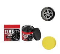2026 New Wheel Shine Balm with Sponge Applicator,Tire Polishing Paste,Long-Lasting No-Rinse Tire Protectant,Fast-Drying,Restores Deep Black Gloss & Prevents Aging,for Car,SUV,Truck (1 pcs)