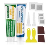 2026 New White Drywall Wall Filler Repair Kit,Waterproof Wall Spackle Repair Paste with 5 PCS Patch, Sandpaper, Scraper, Fills Holes Cracks in Surface Drywall Filler Ready Mixed for Holes Patch