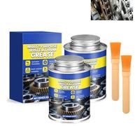 2026 New White Lithium Grease, Multi-Purpose Lubricant Lithium Grease with Brush for Automotive, Marine, Industrial & Household Use - Ideal for Bearings, Chains, Gears, Hinges, Sliding Tracks (2PC)
