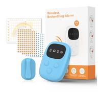 2026 New Wireless Bedwetting Alarm, Bed Wetting Alarm for Boys and Girls, Compact & Comfortable Wireless Sensor, 7 Melodies 3 Modes, Bed Wetting Solutions for Kids, Includes Progress Card Blue