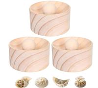 2026 New Wooden Dumpling Wrapper Maker, Manual Dough Press Tool for Dumpling Skins, Ravioli and Empanada Maker, Natural Pine Wood Presser for Home Kitchen and Restaurant, 3.9" x 3.9"