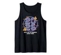 2026 New Year Glitch Beta Test Tech Humor Expect Bugs Tank Top
