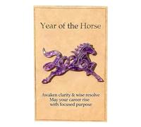 2026 New Year Good Luck Car Interior Hanging Ornament Horse Figurine with Card Decorative Gift Gift