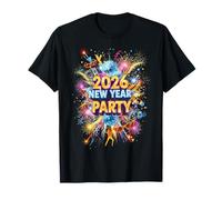 2026 New Year Party Dance Celebration Fireworks Art T-Shirt