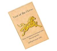 2026 New Year Wishes Horse Figurine for Car, Yellow