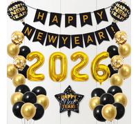 2026 New Years Eve Balloons Decorations Set , Large Happy New Year 2026 Balloons