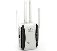 2026 Newest WiFi Extender Booster, Dual Band 1200Mbps 5GHz & 300Mbps 2.4GHz Wireless Internet Booster Covers Up to 3000 Sq.ft and 50 Devices, Quick Setup Signal Repeater for Home with Network Cable