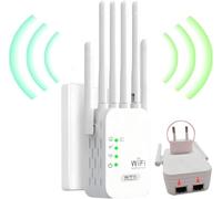 2026 Newest WiFi Extender, WiFi Booster, WiFi Repeater, 6*Antennas Covers Up to 10000 Sq.ft and 40 Devices, Internet Booster - with Ethernet Port, Quick Setup, Home Wireless Signal Booster (White)