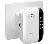 2026 Newest WiFi Extender, WiFi Booster, WiFi Repeater, Covers Up to 3950 Sq.ft and 45 Devices, Internet Booster - with Ethernet Port, Quick Setup, Home Wireless Signal Booster, UK plug (White)