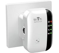 2026 Newest WiFi Extender, WiFi Booster, WiFi Repeater, Covers Up to 4950 Sq.ft and 50 Devices, Internet Booster - with Ethernet Port, Quick Setup, Home Wireless Signal Booster, UK plug (White)