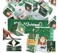 2026 Newly Surprise Box Gift Box Creating the Most Surprising Gift, Bouncing Red Envelope Explosion Boxes, Cash Pop up Exploding for Birthday Anniversary Valentine Proposal (Green1*16 Bounce Boxes)