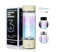 2026 NO.1 Upgraded Hydroh Hydrogen Water Bottle Uk【48h H₂ Power - Zero Perm】Hydro Water Bottle【3000PPB H₂ - 3x w/SPE/PEM】100% Leakproof NCE Nano Electrolysis【Beige】