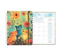 2026 Notebook Planner - 6.1x8.46 Inches with Cat Design | 140 Pages Planner for 2026 | for Work Student Family Kids Teacher College School Home Desk