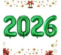 2026 Number Balloons for New Years Eve Party Supplies 2026|Class of 2026 Graduation Decorations|Giant 2,0,2,6 Foil Mylar Balloons for NYE & Grad Party Photo Booth Backdrop (Green, 32 Inch)