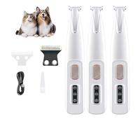 2026 NWE Update 3-in-1 Electric Pet Trimmer - Rechargeable, Waterproof & Low-Noise Dog and Cat Grooming Clipper with LED Light for Precise Trimming Around Paws, Face, Eyes, Ears, and Rump (3)