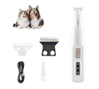 2026 NWE Update 3-in-1 Electric Pet Trimmer - Rechargeable, Waterproof & Low-Noise Dog and Cat Grooming Clipper with LED Light for Precise Trimming Around Paws, Face, Eyes, Ears, and Rump (1)