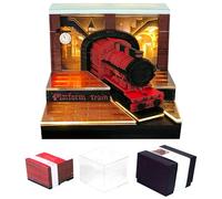 2026 Nzkeuf 3D Desk Calendar - HP Train Station Paper Sculpture, Upgraded HP Themed Magic Station Memo Pad, Tear-Away Paper Carving Art, Train Shaped Notes Organizer, Gift for Fans and Christmas