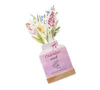 2026 Offices Calendar with Wooden Frame and Easy to Read Dates for Work Planning " Friendly Paper Calendar