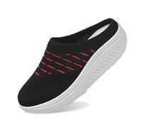 2026 Orthopaedic Slippers Women's Clogs & Mules for Women Air Cushion Leisure Breathable Sandals Health Shoes Diabetic Slip On Walking Heel Spurs Mesh (Black, 4.5)