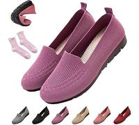 2026 Orthopedic Loafers for Women with Arch Support Slip On Flats Trainers Ladies Summer Comfortable Wide fit Non Slip Sneakers (Purple, Adult, Women, 6, Numeric, UK Footwear Size System, Wide)