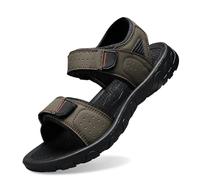 2026 Outdoor Water Slippers For Dad's Casual Sports Beach Shoes Big Screen Slide Sandal (Army Green, 6.5)