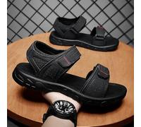 2026 Outdoor Water Slippers For Dad's Casual Sports Beach Shoes Big Screen Slide Sandal (Black, 8.5)