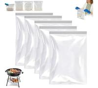 2026 Oven Rack Cleaning Bags, No Scrub Ovens Rack Cleaner Bag, For Deep Soaking Grill Grates, Racks, Suitable For Cleaning Of Various Sizes(5pcs,60X40cm)