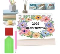 2026 Painting Calendars With Rhinestones,12 Month Planner Decoration | DIY Monthly Calendar | For Adults Teens Craft Lovers Beginners Artists Teachers
