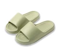 2026 Pairs Women Men Solid Shower Room Home Non-Slip Breathable Massage Soft Sole Quick Drying Slippers Comfortable Flat Shoes, Green, 8.5 UK