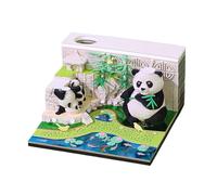 2026 Panda 3D Calendar - Cute Garden Design, 3D Paper Making, Daily Desk Planner, Decorative Stationery Tool | Use For Home Office Study Room Desk s