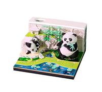 2026 Panda Calendar Solar-Rechargeable LED Desk Organiser with Permanent Paper Construction & Observability Night Light Heaven City Plan LED Calendar for Office Use