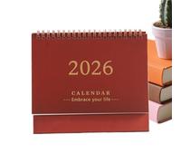 2026 Paper Desk Calendar - Monthly Schedule Organizer, Daily Date Planner with Holiday, Birthday Markers, Creative Design for Office School Study Room Bedroom Cafe Managers Desktop Use