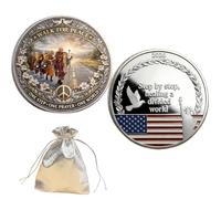 2026 Peace Mission Journey Commemorative Coin, A Timeless Tribute To The Historic 2,300-Mile Pilgrimage of Compassion, Collectible Proof Finish Coin, Honoring Monk & Dog Companionship (5 pcs,1)