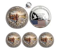 2026 Peace Mission Journey Commemorative Coin - Walk for Peace Tribute Compassion Coin - 2300-Mile Pilgrimage for Mindfulness & Unity, Collectible Gift for Collectors & Supporters (3pcs,b)