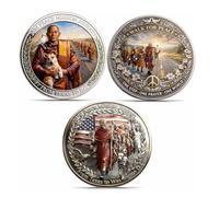2026 Peace Mission Journey Commemorative Coin - Walk for Peace Tribute Compassion Coin - 2300-Mile Pilgrimage for Mindfulness & Unity, Collectible Gift for Collectors & Supporters (3pcs,a+b+c)