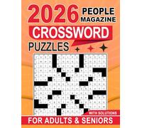 2026 People Magazine Crossword Puzzles For Adults & Seniors With Solutions: Solve at your pace with answer pages included for easy checking