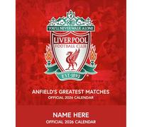 2026 PERSONALISED CALENDAR LIVERPOOL FC LEGENDS MONTH TO VIEW SQUARE WALL CALENDAR OFFICIAL PRODUCT