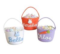 2026 Personalised Easter Basket, Bunny Carrot Rope Basket, Baby Egg Hunt, Baby Baskets, Rope Cotton Babys Gift Baskets