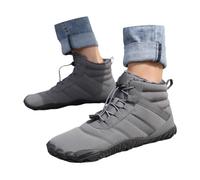 2026 Petite Women Couples Winter Lace Up Boots Warm and Hiking Snow Lug Sole Suede Commute, Office Cold Weather Insulated Fleece Lined Anti Slip (15) Grey