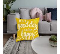 2026 Pillow Decorative Pillow Covers, 18 x 18 Inch Sofa Cushion Cover, Daisy Waterproof Throw Pillow Covers for Patio, Garden, Living Room, Sofa Decoration (B, One Size)