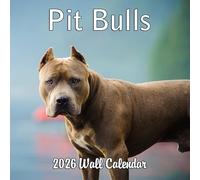 2026 Pit Bulls Monthly Hangable Wall Calendar | 12" x 24" | September 2025 - December 2026 Dog Calendar