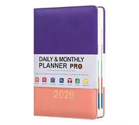 2026 Planner,2026 January-December Daily And Monthly Calendar Book,Weekly and Monthly Calendar Academic Planner,Bound A5 Plann er for Office Home School Supplies