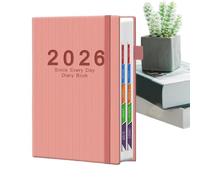 2026 Planner, A5 Planning Agenda Notebook with Tabs, Yearly Planner 2026 for Organizing, School, Office, Classroom, Meeting Room, or Studio, Portable Notebook for Efficient Time Management