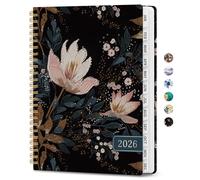 2026 Planner - Aesthetic Weekly and Monthly Planner, Jan 2026 - Dec 2026, Spiral Bound Calendar Planner, Perfect for Office Home School Supplies - A5 (6.3" x 8.5"), Vintage Petals