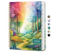 2026 Planner - Aesthetic Weekly and Monthly Planner, Jan 2026 - Dec 2026, Spiral Bound Calendar Planner, Perfect for Office Home School Supplies - A5 (6.3" x 8.5"), Mystic Forest