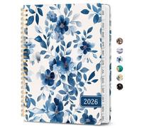 2026 Planner - Aesthetic Weekly and Monthly Planner, Jan 2026 - Dec 2026, Spiral Bound Calendar Planner, Perfect for Office Home School Supplies - A4 (8.5" x 11"), Watercolor Petal